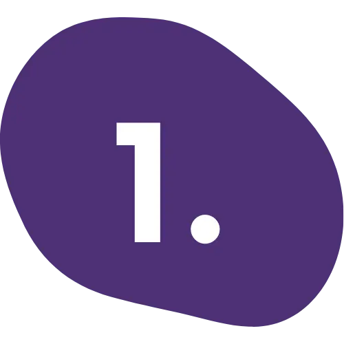 Number 1 on purple background