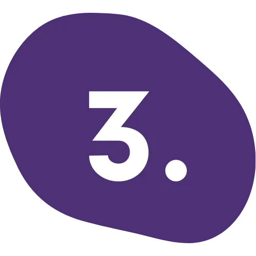 Number 3 on purple background