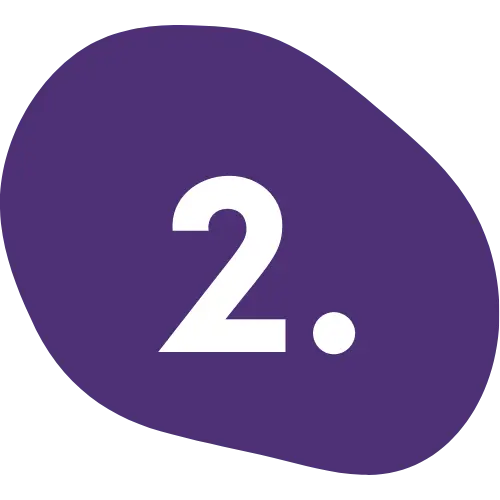 Number 2 on purple background